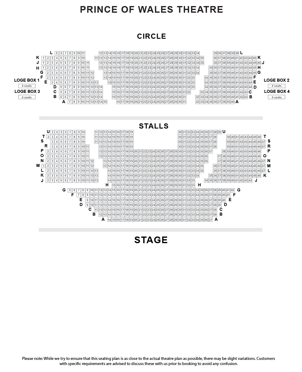 Prince of Wales Theatre Seating Plan